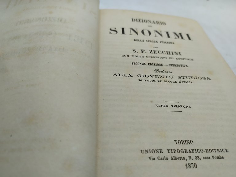 dizionario dei sinonimi della lingua italiana per s.p zecchini seconda …