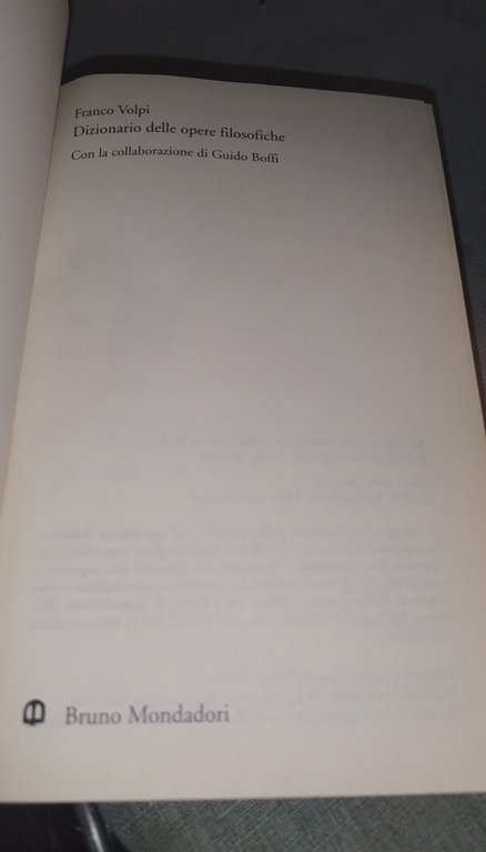 dizionario delle opere filosofiche franco volpi | Immagine Gallery 6
