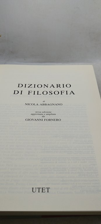 dizionario di filosofia utet
