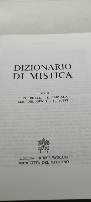 dizionario di mistica librerira editrice vaticana