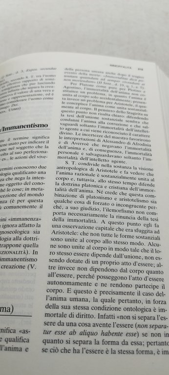 dizionario enciclopedico del pensiero di san tommaso d'quino