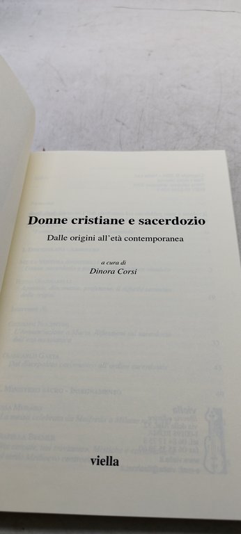 donne cristiane e sacerdozio dalle origini all'età contemporanea viella