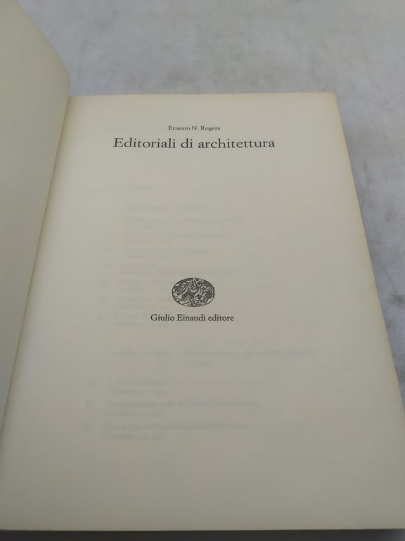 editoriali di architettura ernesto n. rogers einaudi