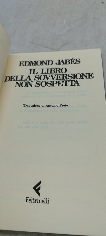 edmond jamess il libro della sovversione non sospetta