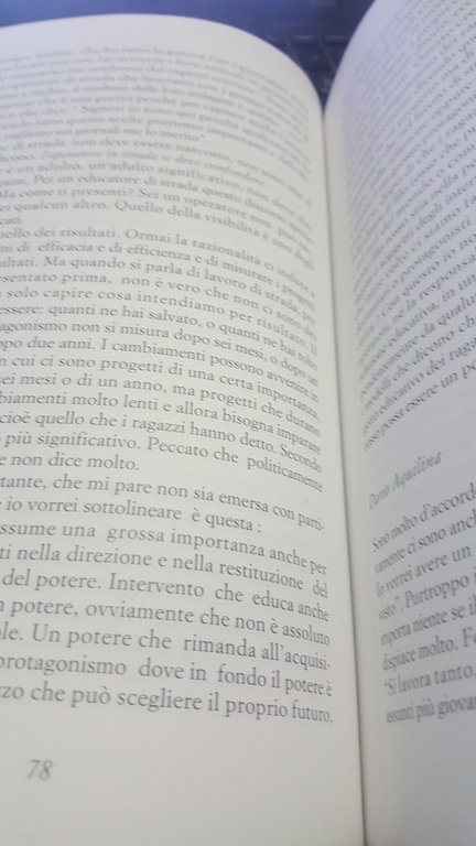 educazione di strada e animazione d'mbiente processo liberante?