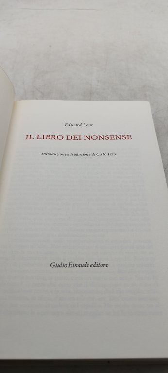 edward lear il libro dei nonsense einaudi 1970