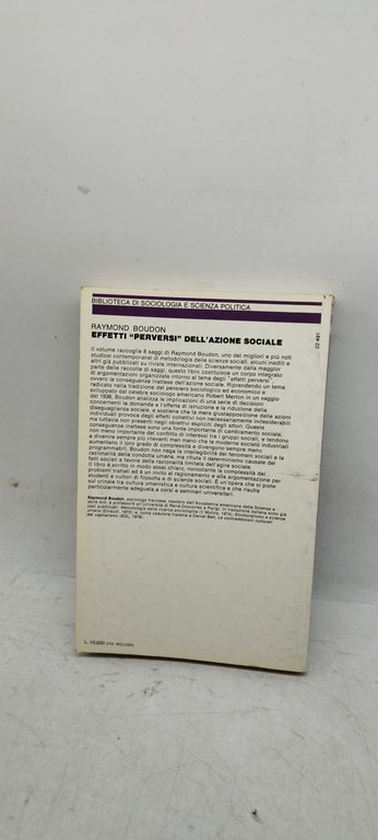 effetti perversi dell'azione sociale raymond boudon