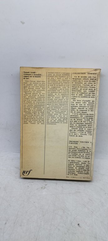 eichmann à jèrusalem rapport sur la banalitè du mal