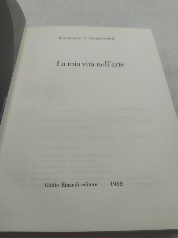 einaudi la mia vita nell'arte konstantin s stanislavskij 1963