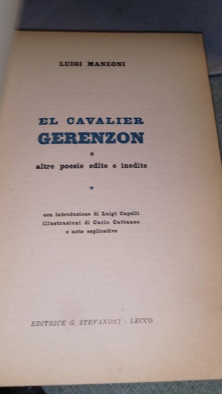 el cavalier gerenzon e alte poesie edite e inedite | Immagine Gallery 8