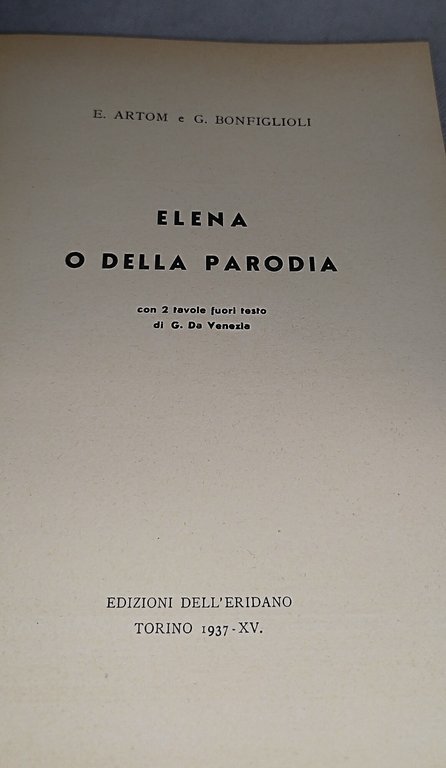 elena o della parodia con 2 tavole fuori testo di … | Immagine Gallery 7