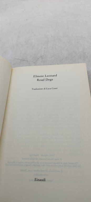 elmore leonard road dogs einaudi stile libero