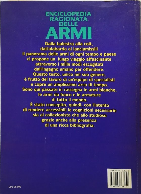 enciclopedia ragionata delle armi