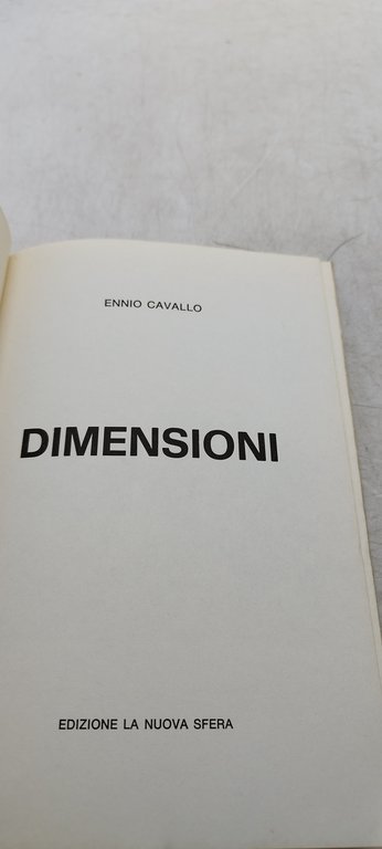 ennio cavallo dimensioni la nuova sfera