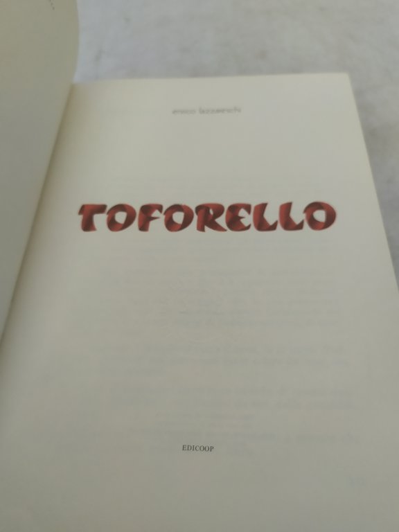 enrico lazzareschi toforello edicoop