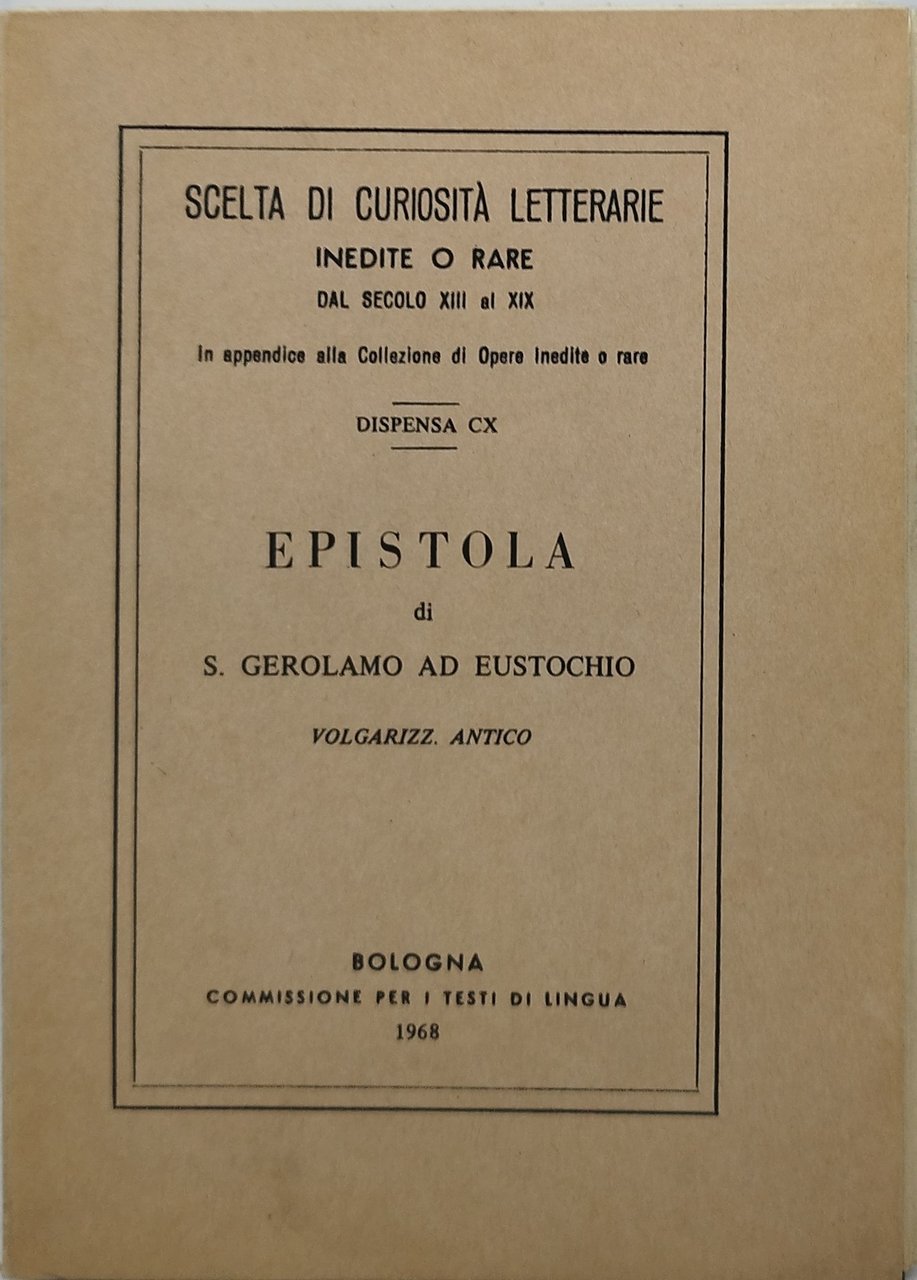 epistola di s gerolamo ad eustochio volgarizz. antico