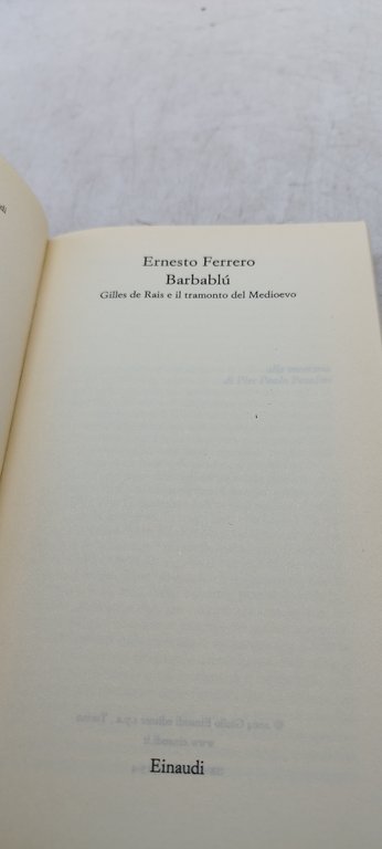 ernesto ferrero barbablu' einaudi tascabili