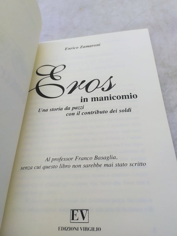 eros in manicomio una storia da pazzi con il contributo …