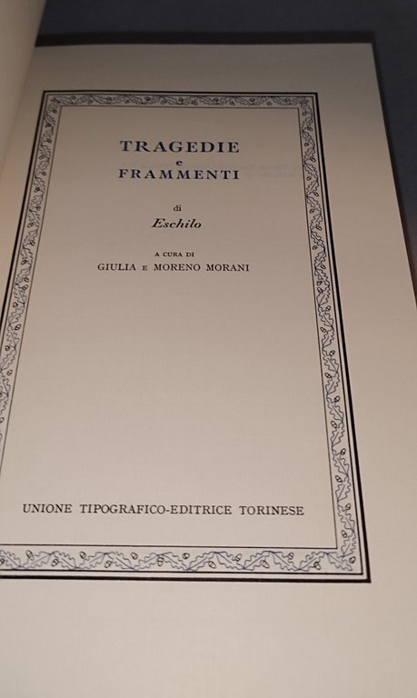 eschilio tragedie e frammenti classici utet | Immagine Gallery 7