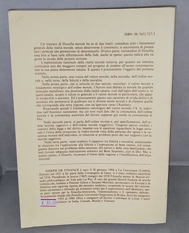 etica generale joseph de finance s.j | Immagine Gallery 3