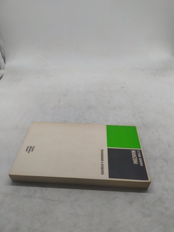 ettore bonora manzoni conclusioni e proposte piccola biblioteca einaudi