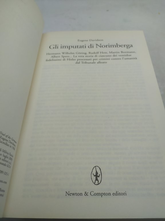 eugenio davidson gli imputati di norimberga newton