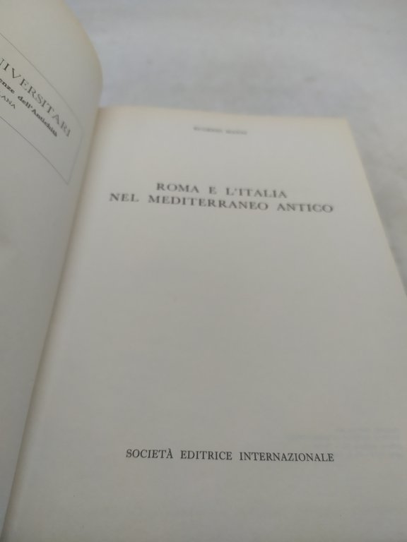 eugenio manni roma e l'italia nel mediterraneo antico