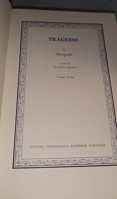 euripide tragedie volume 1 classici utet | Immagine Gallery 7