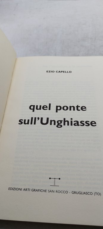 ezio capello quel ponte sull'unghiasse