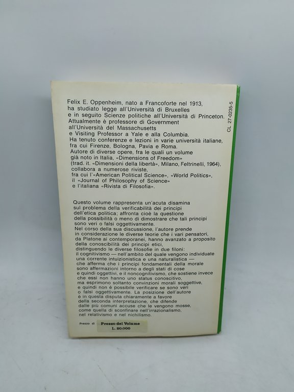 f.e. oppenheim etica e filosofia politica il mulino
