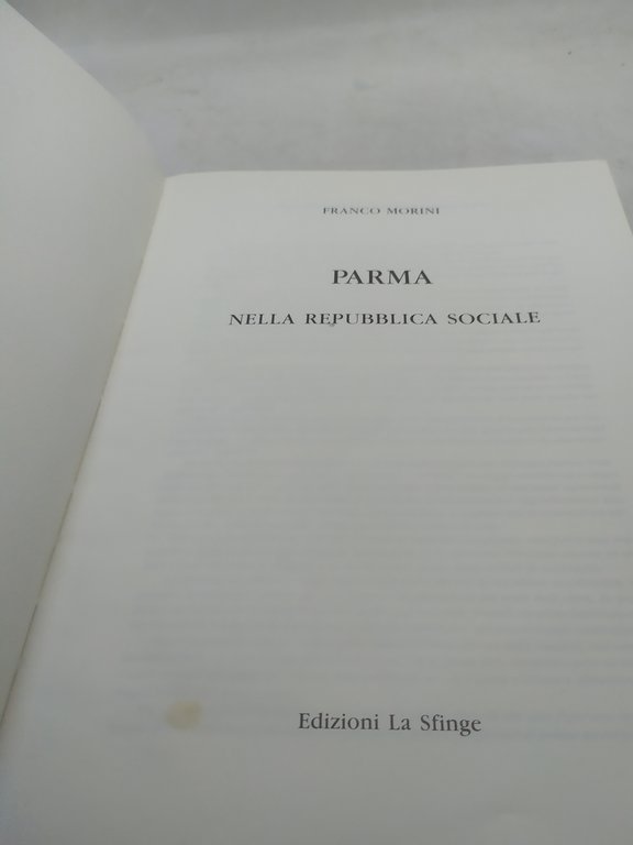 f.mori parma nella repubblica sociale edizioni la sfinge