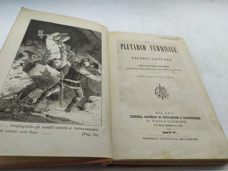 fanfani plutarco femminile seconda edizione riveduta e corretta 1877