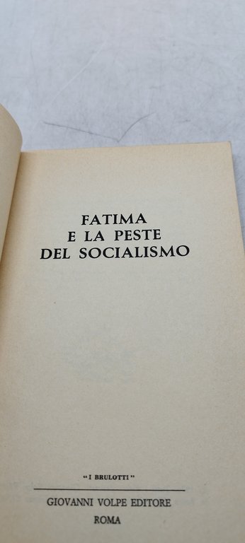 fatima e la peste del socialismo di francesco spadafora