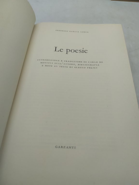 federico garcia lorca le poesie garzanti 1979