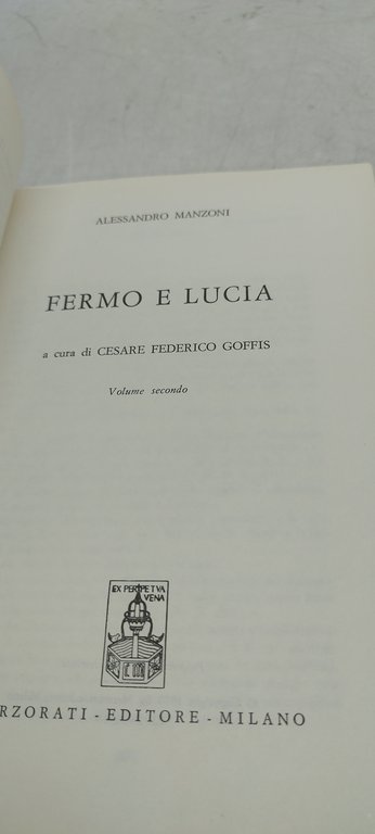 fermo e lucia a cura di cesare federico goffis volume …
