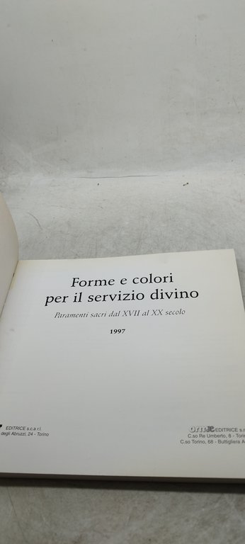 forme e colori per il servizio divino