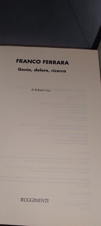 francesco ferrara genio dolore ricerca no cd | Immagine Gallery 8
