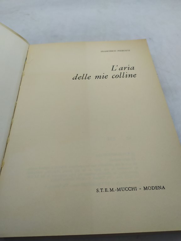 francesco pierotti l'aria delle mie colline