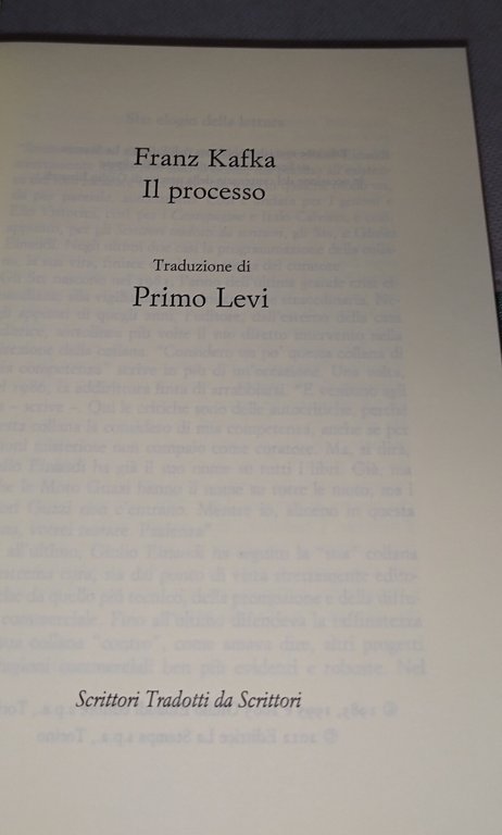 franz kafka il processo nella traduzione di primo levi | Immagine Gallery 5