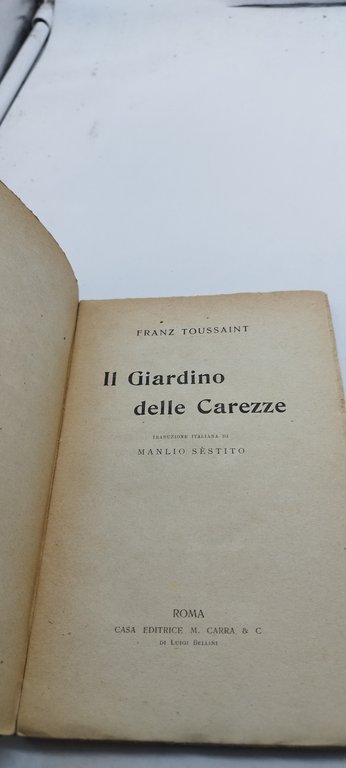 franz toussaint il giardino delle carezze
