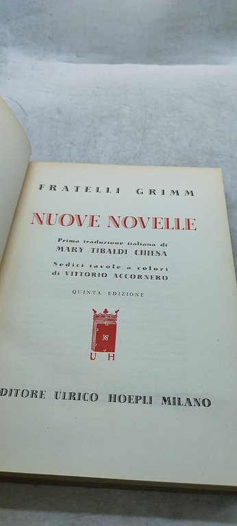 fratelli grimm nuove novelle hoepli