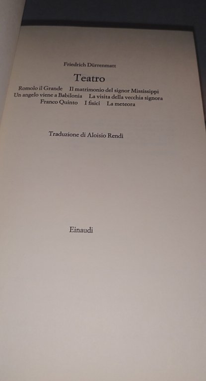 friedrich durrenmatt teatro einaudi | Immagine Gallery 6