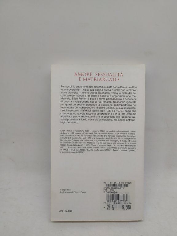 fromm amore sessualità e matriarcato oscar mondadori