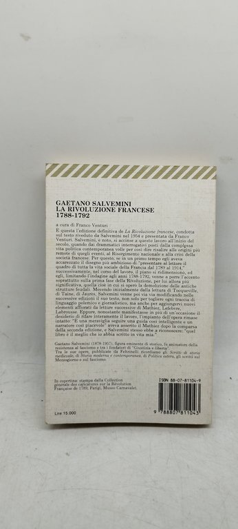 gaetano salvemini la rivoluzione francese 1788-1792 franco venturi