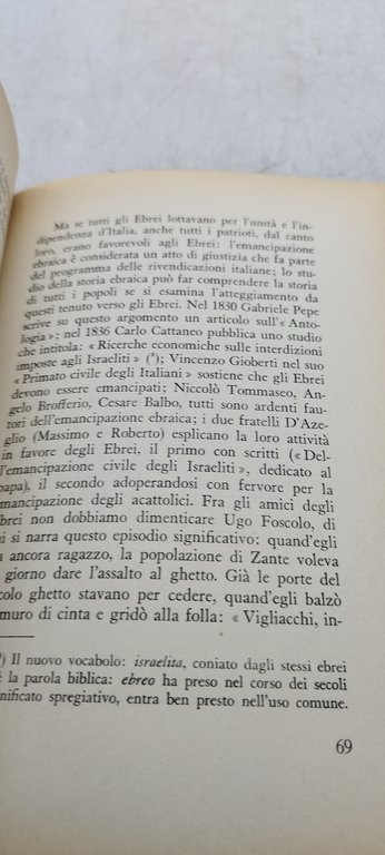 gemma volli breve storia degli ebrei d'italia 1961