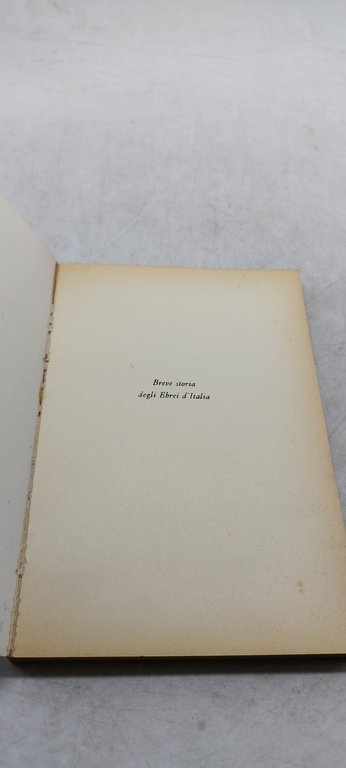 gemma volli breve storia degli ebrei d'italia 1961