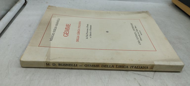 gèmme della lirica italiana da san francesco d'assisi a gabriele …