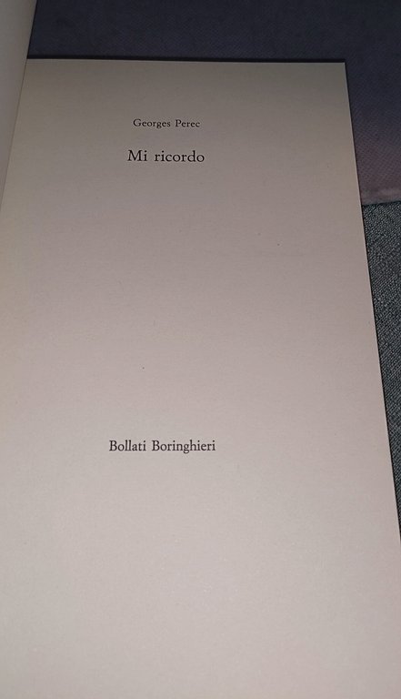georges perec mi ricordo bollati | Immagine Gallery 6