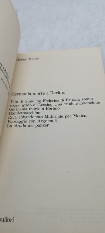 germania morte a berlino e altri testi
