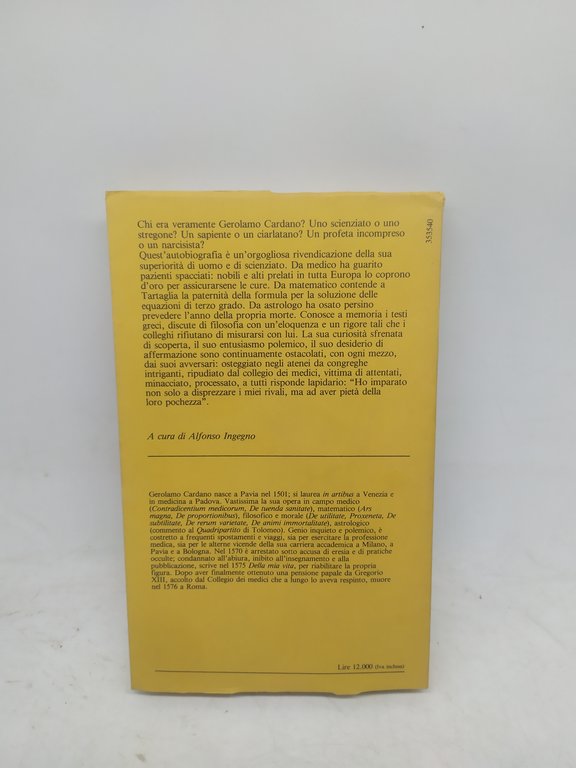 gerolamo cardano della mia vita serra e riva editori biblioteca …